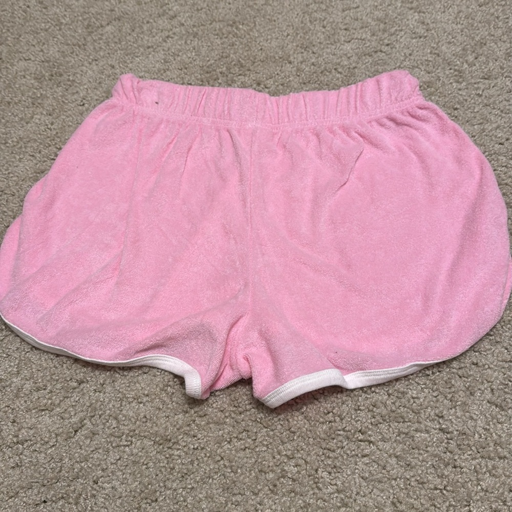 Pink Victorias Secret Varsity Beach Terry Shorts Sz M Preppy Beachy Sorority - Picture 6 of 6